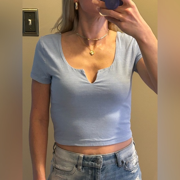 Aeropostale Blue Baby Tee - Picture 1 of 8